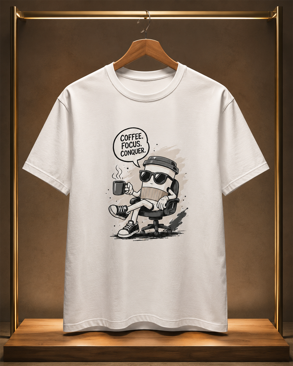 Coffee | Focus | Conquer | Graphic T-Shirt